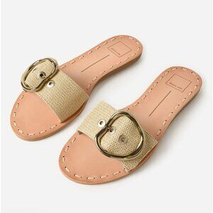 Dolce Vita Danna Slide Sandal Raffia Coastal Grandma Nautical Shoes Size 10